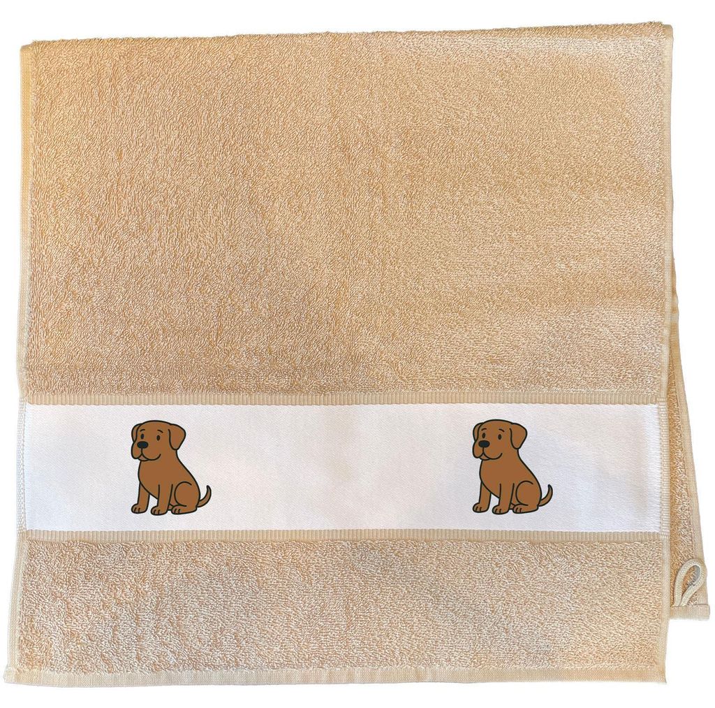 Huuraa Handtuch Boerboel Comic Boeri 50x100cm Sand Baumwolle Handtuch Geschenkidee