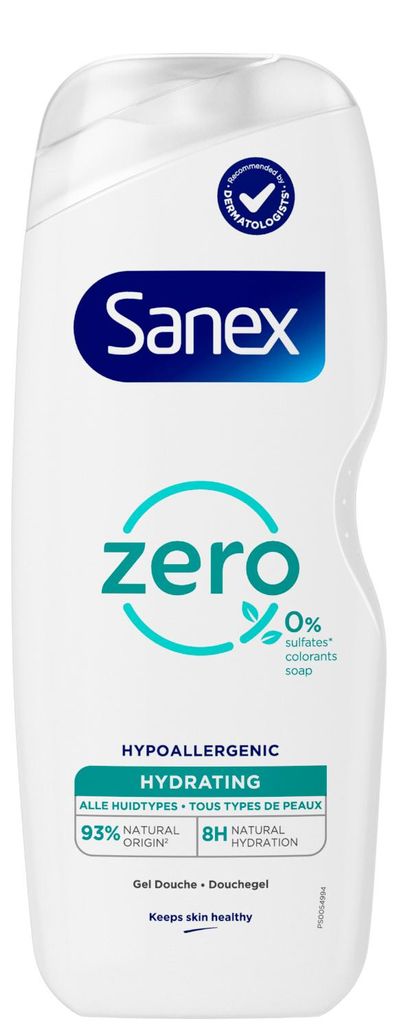 Sanex Douchegel - 600ml - zero - hypoallergenic hydrating