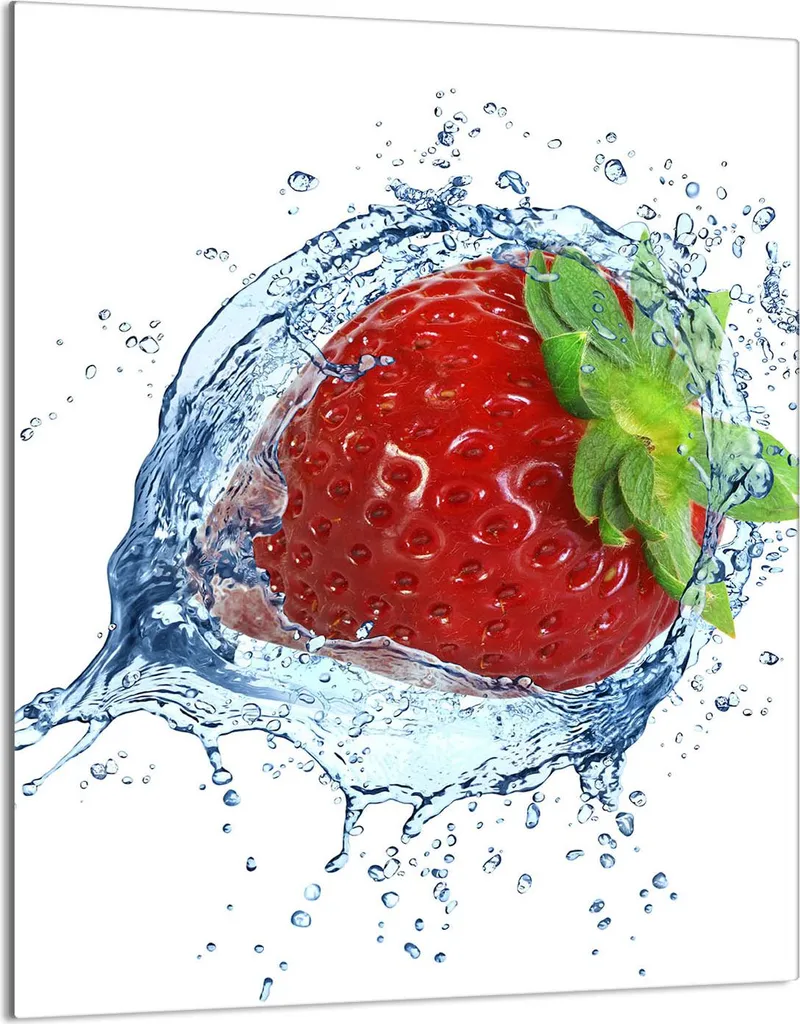 Piastra di copertura del piano cottura 40x52 Piastra di copertura del piano cottura in ceramica alzatina in vetro tagliere deco, frutta alla fragola