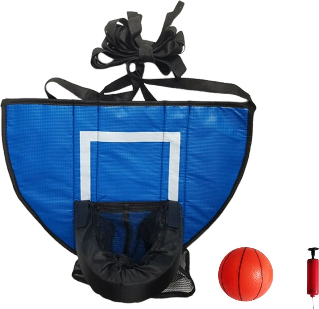 1 Set Trampolin-Basketballkorb mit Pumpe, Mini-Ball, wasserdicht, weich, einfache Installation, Trampolin-Basketballkorb-Spielzeug-Kit