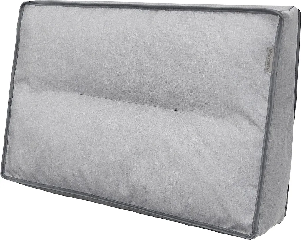 Coussin de Dossier Court pour Salon de Jardin en Palette, Coloris Cendres