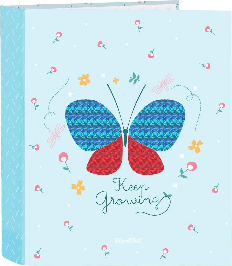 Raccoglitore BlackFit8 Mariposa Blu A4 6cm: Ideale per Appunti Universitari