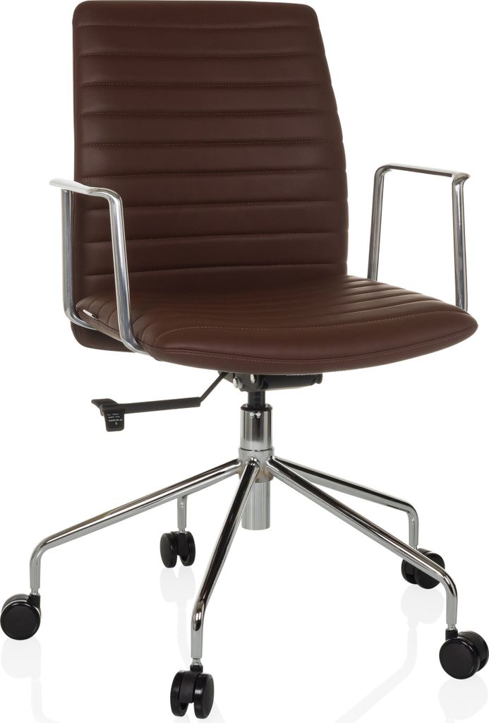 hjh OFFICE Luxus Chefsessel VEMONA 30 Ergonomischer Bürostuhl mit Armlehnen Kunstleder Drehstuhl für Büro, Zuhause