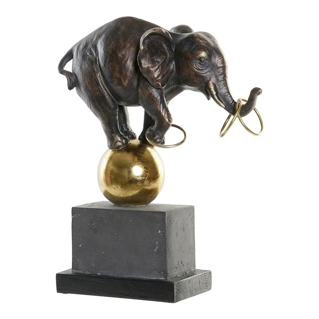 Grande Figurine Éléphant 41 cm DKD Home Decor Métal et Résine de Qualité