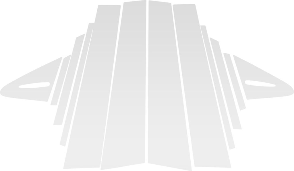 12 Stück Front Hinten Links Rechts Autotürpfosten Fensterleiste für Toyota Corolla Hatchback 2019-2024 Kunststoff Silberton