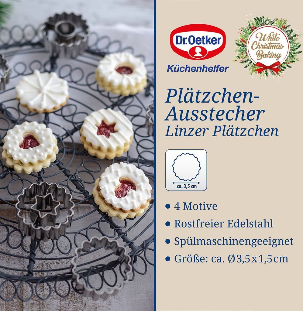 Dr. Oetker 5dílná sada mini lineckého cukroví z nerezové Obrázek produktu 2