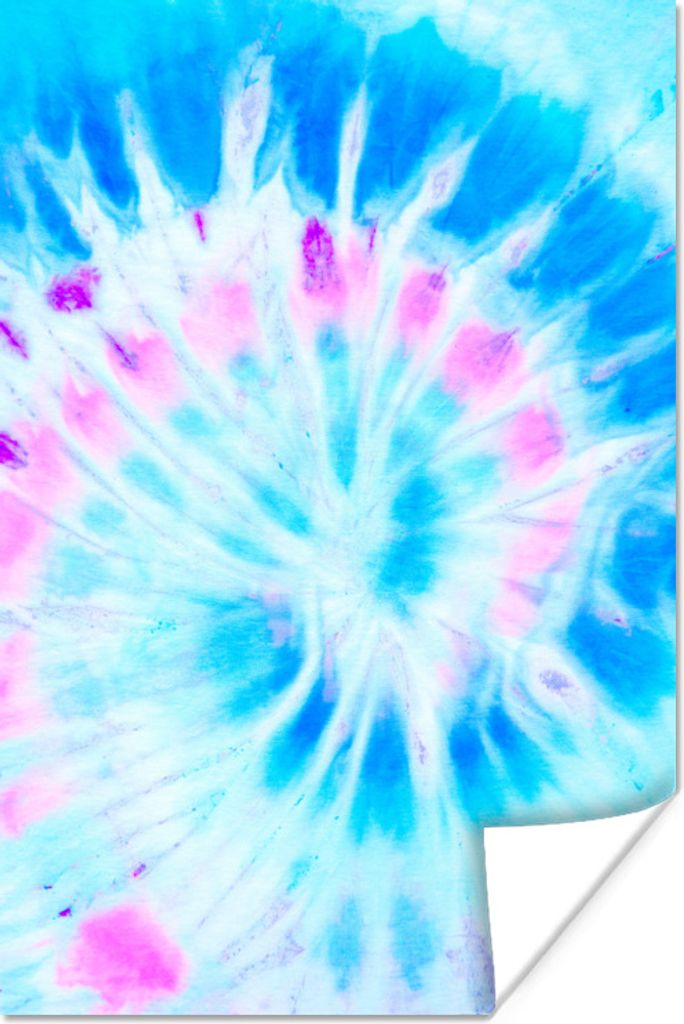 MuchoWow Poster Sommer - Krawattenfärbung - Lila 60x90 cm - Wanddekoration