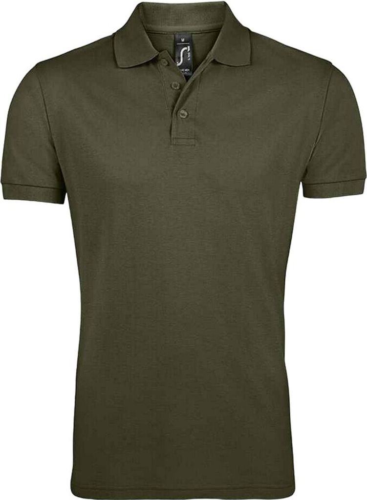 SOLs Herren Prime Pique Polo-Shirt, Kurzarm PC493 (XL) (Army-Grün)