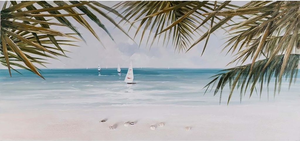 Leinwandbild - Motiv: Blick vom Strand 70 x 150cm