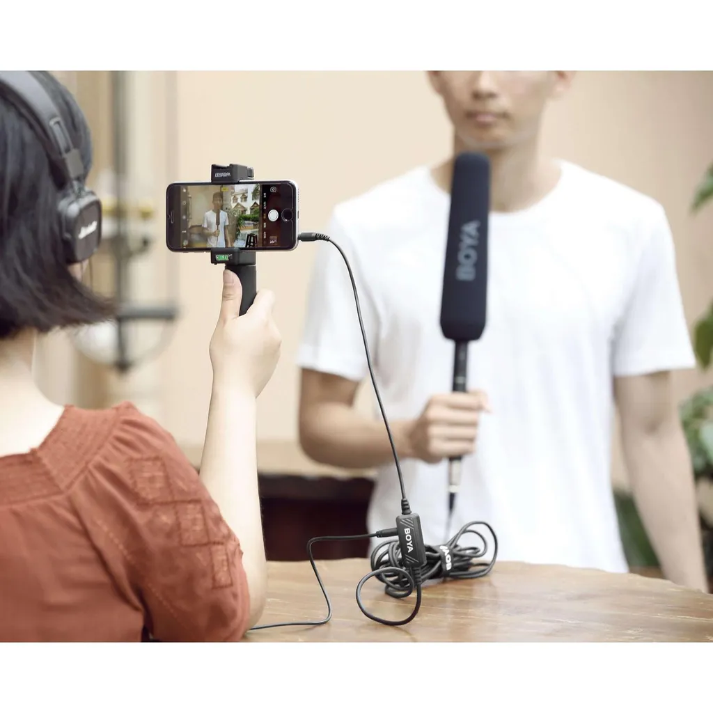 Comment brancher un micro XLR sur iPhone ou Android ? Boya BY-BCA6 3,5mm