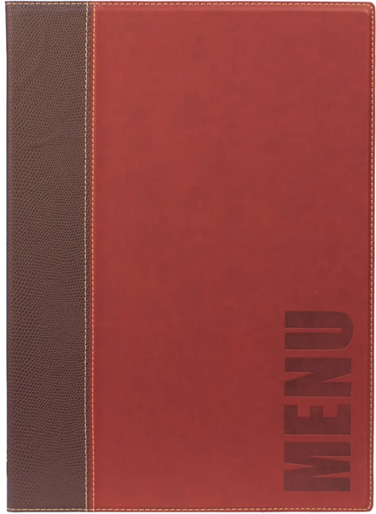 Protège-menu Securit TRENDY bordeaux format DIN A4 pour restaurant