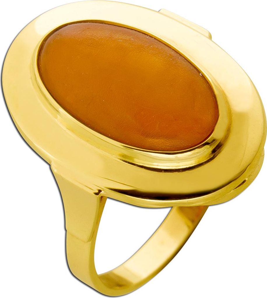 Bernsteinring Gold 333 8K Butterscotch Bernstein 1.7ct Antikschmuck 18