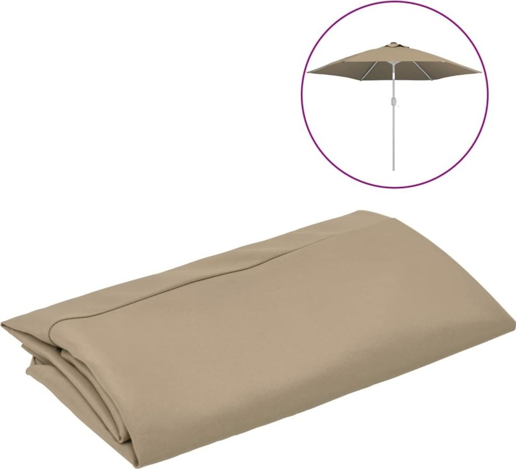 Ersatzbezug für Sonnenschirm Taupe 300 cm