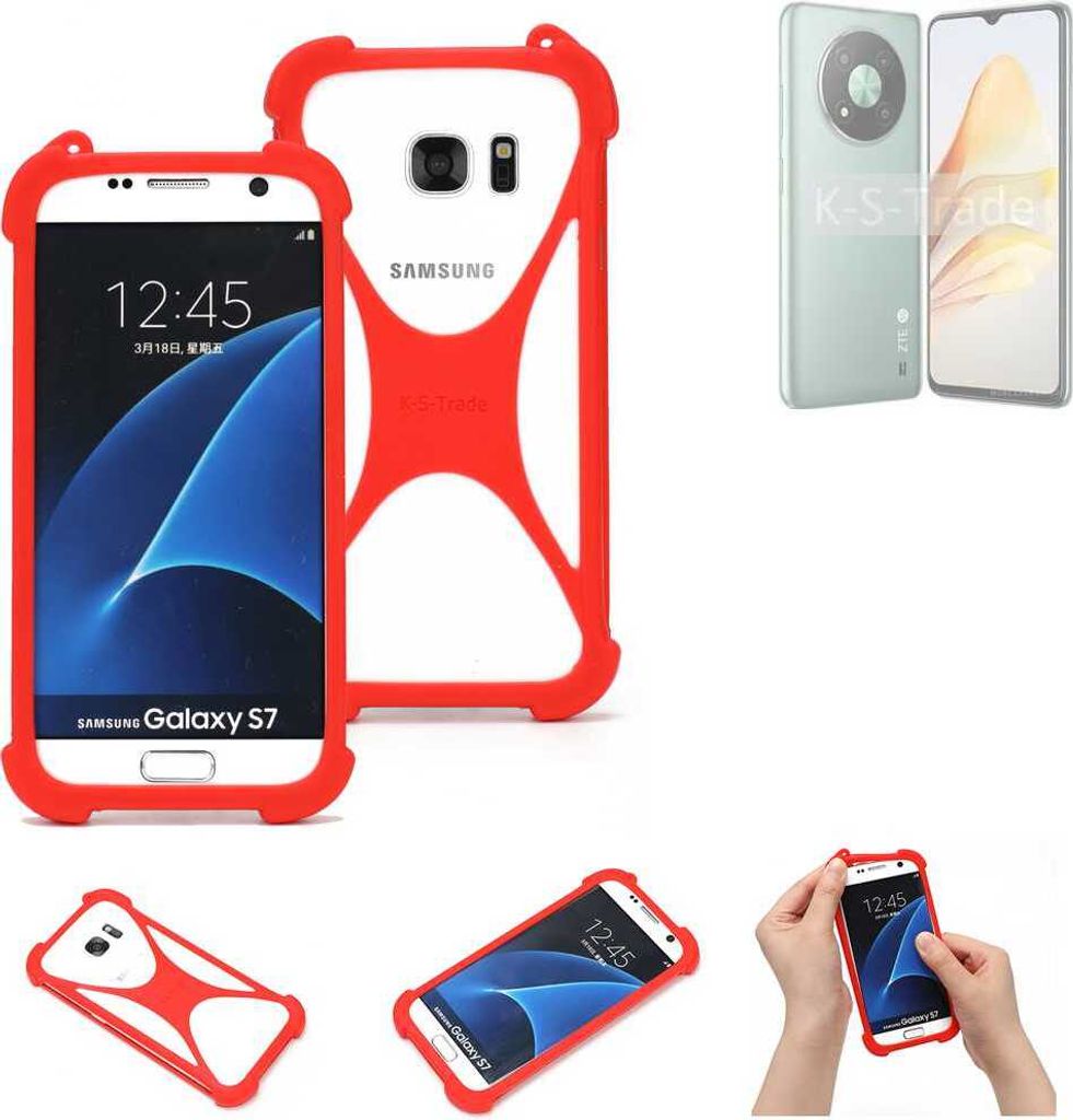 K-S-Trade Handy-Hülle kompatibel mit ZTE XiaoXian 50 Schutz-Hülle Bumper Silikon Schutz Hülle Cover Case Silikoncase Silikonbumper TPU Softcase