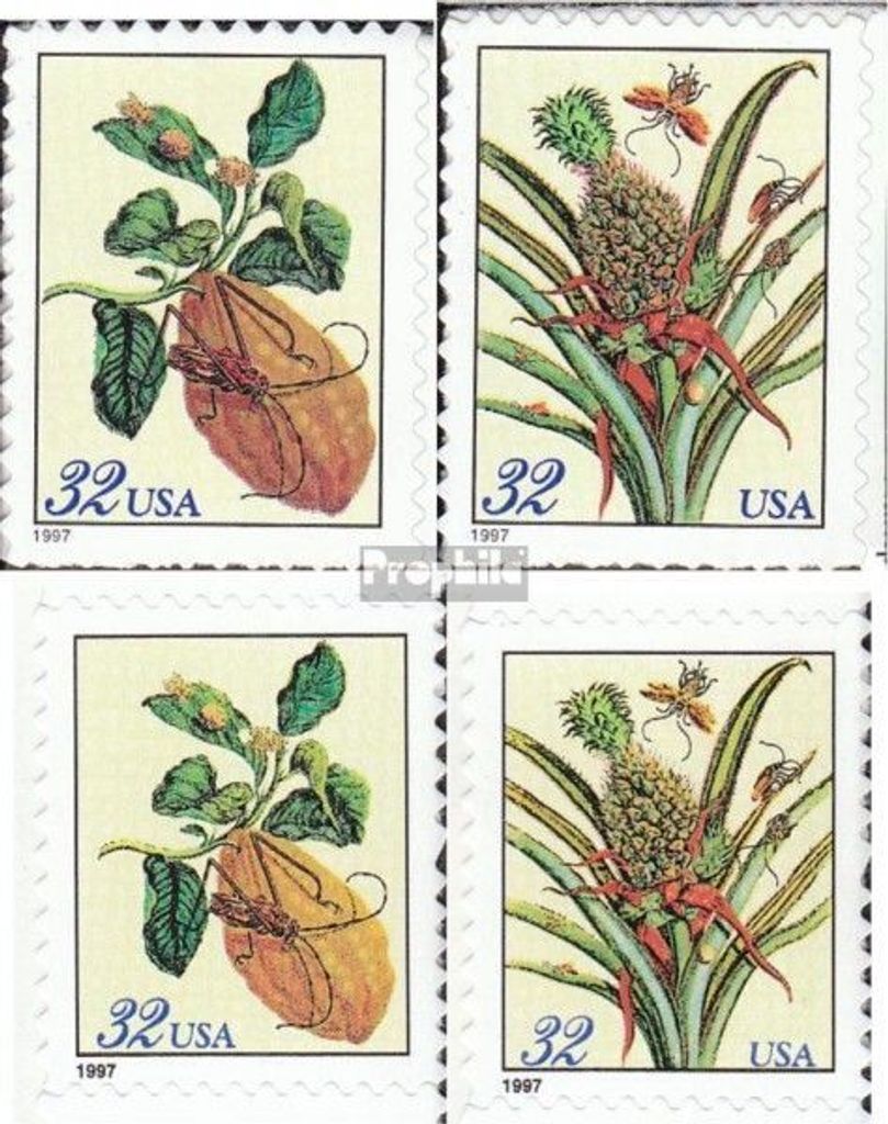 Briefmarken USA 1997 Mi 2806BA-2809BA (kompl.Ausg.) postfrisch Freimarken: Blumen