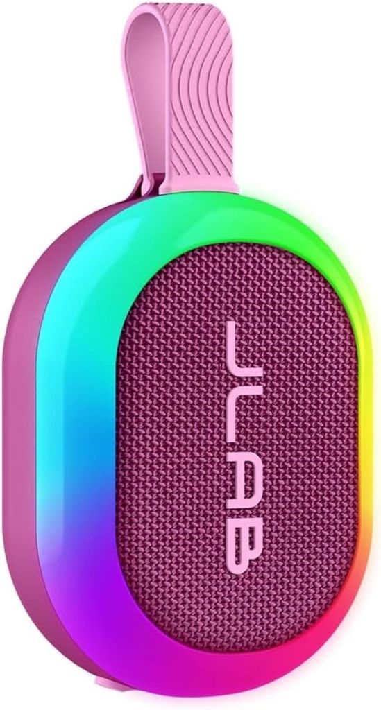 Ultrakompakter Bluetooth-Lautsprecher tragbar, 8+ Std. Akku, 5W Mini Outdoor-Reiselautsprecher mit RGB-Licht, sattem Sound & IP55 wasserresistent