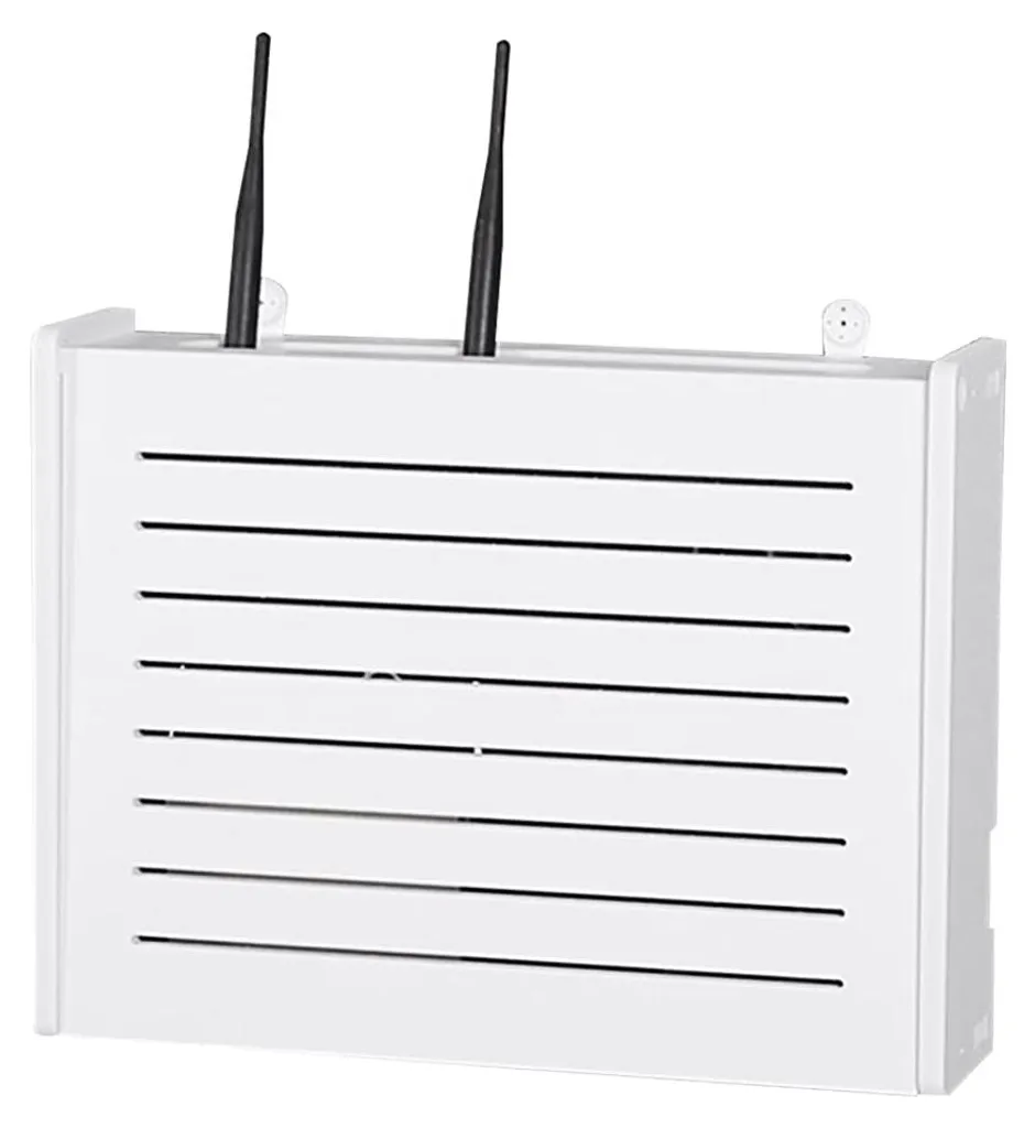 Boîte de rangement routeur Wi-Fi blanche sans perçage murale design