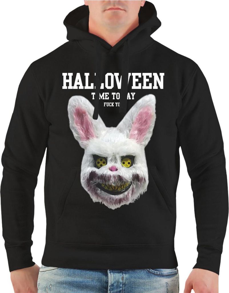 Herren Kapuzenpullover Halloween Time to say F.. YOU