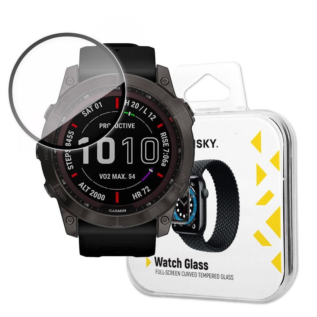 Wozinsky Watch Glass Hybridglas für Garmin Fenix 7 schwarz