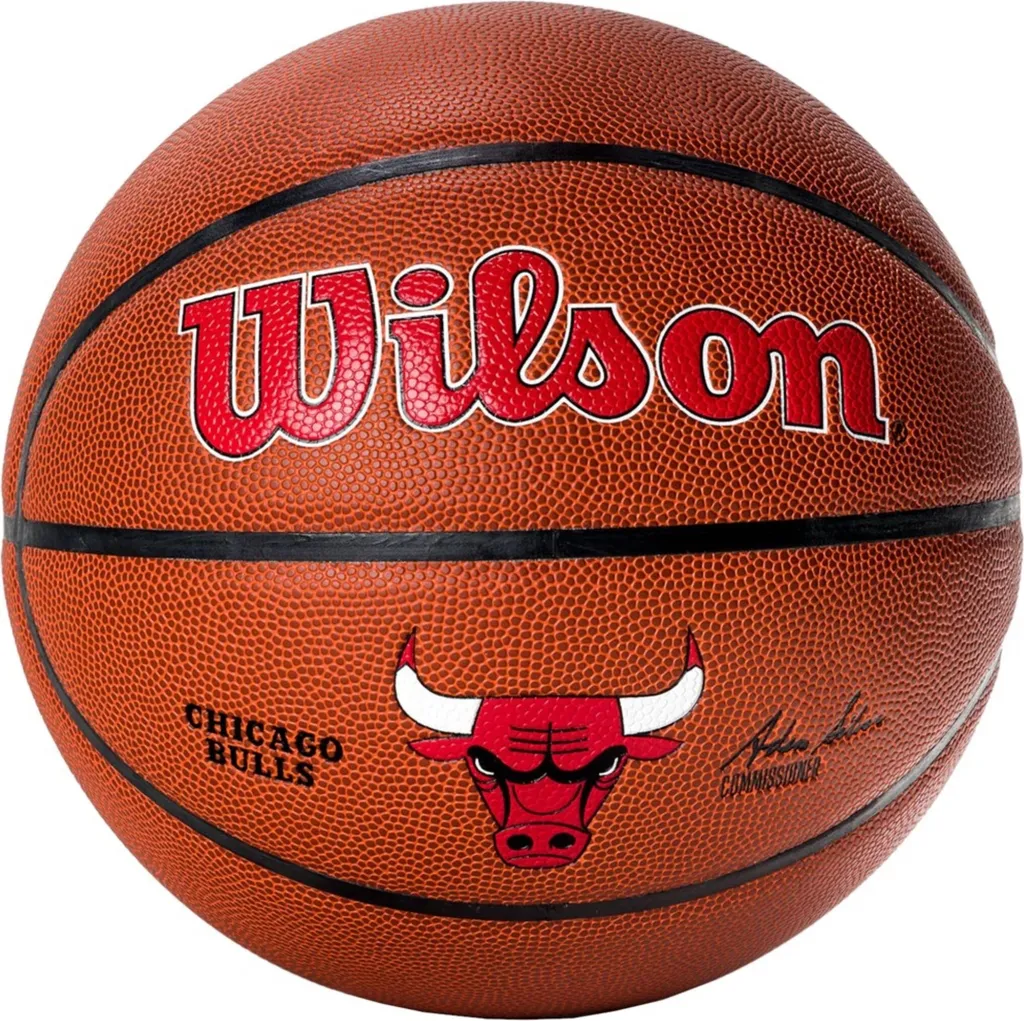 Ballon Basket Wilson Chicago Bulls Durable avec Grip Anti-Glisse