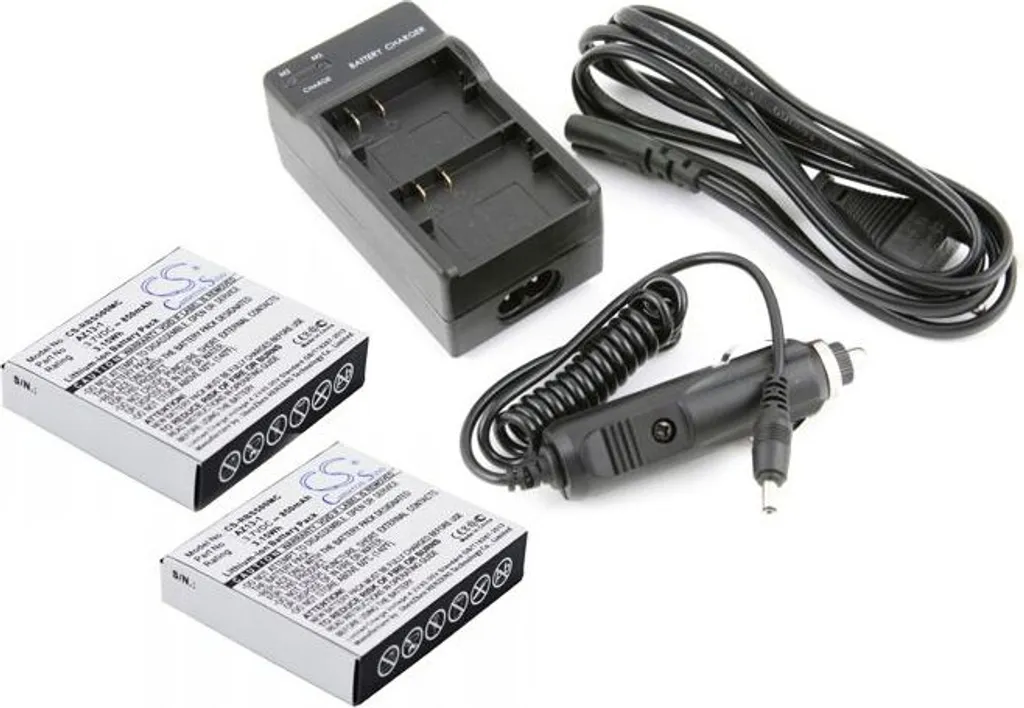 Kit Alimentation Pack 2 Batteries AZ13-1 et Chargeur USB Xiaomi Yi