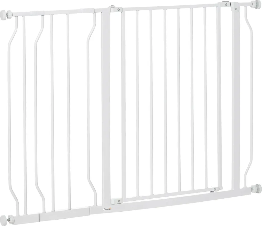 Barrière escalier chien pour limiter l'accès réglable 75 à 115 cm blanc