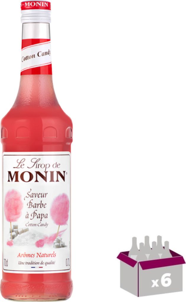 Lot de 6 Sirop Monin - Barbe à papa - 70cL