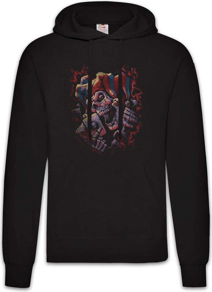 Urban Backwoods Joker Skull II, Herren Hoodie, Farbe: Schwarz, Größe: XL