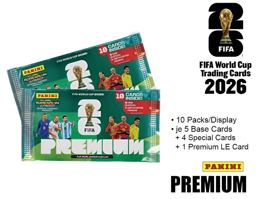 FIFA World Cup 2026 Trading Cards Premium Flow Pack Box Produktbild 