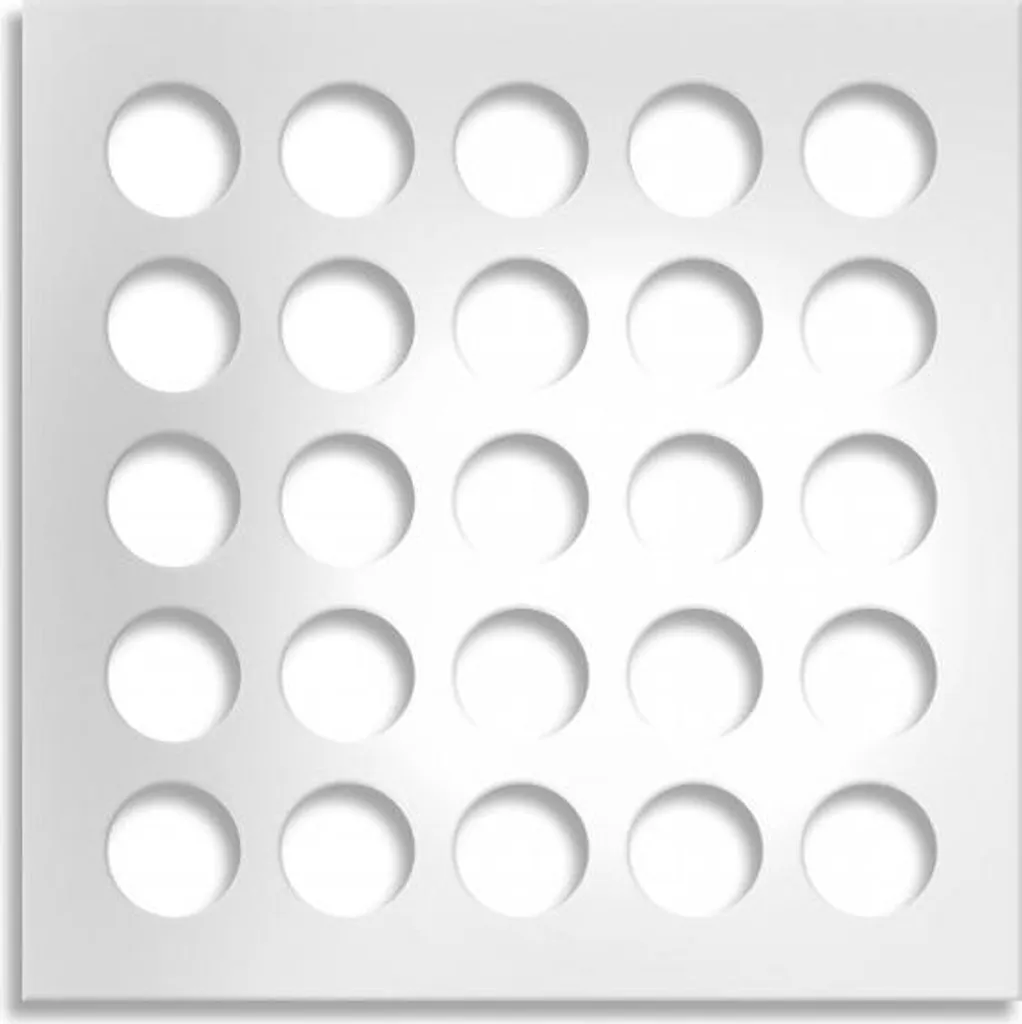 Pannello Decorativo PVC Bianco 98x98 FORI-MEDI | Parasole per Interni