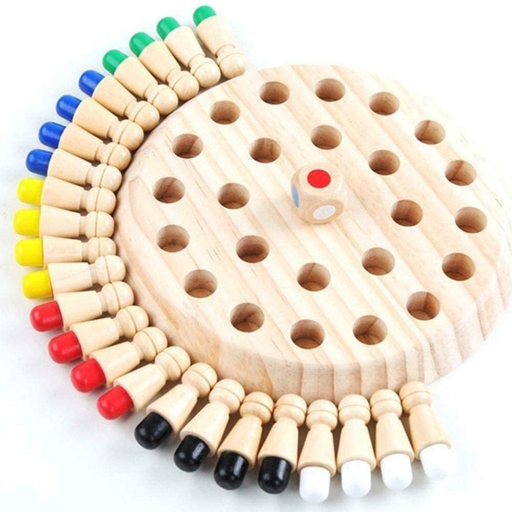 NEU Holz Memory Match Stick Schachspiel Kinder Kinder Puzzle Lernspielzeug 