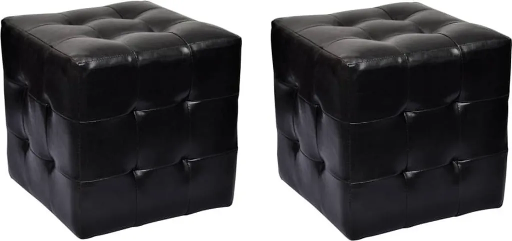 Tabouret cube noir compact : fini le manque de sièges pour vos invités