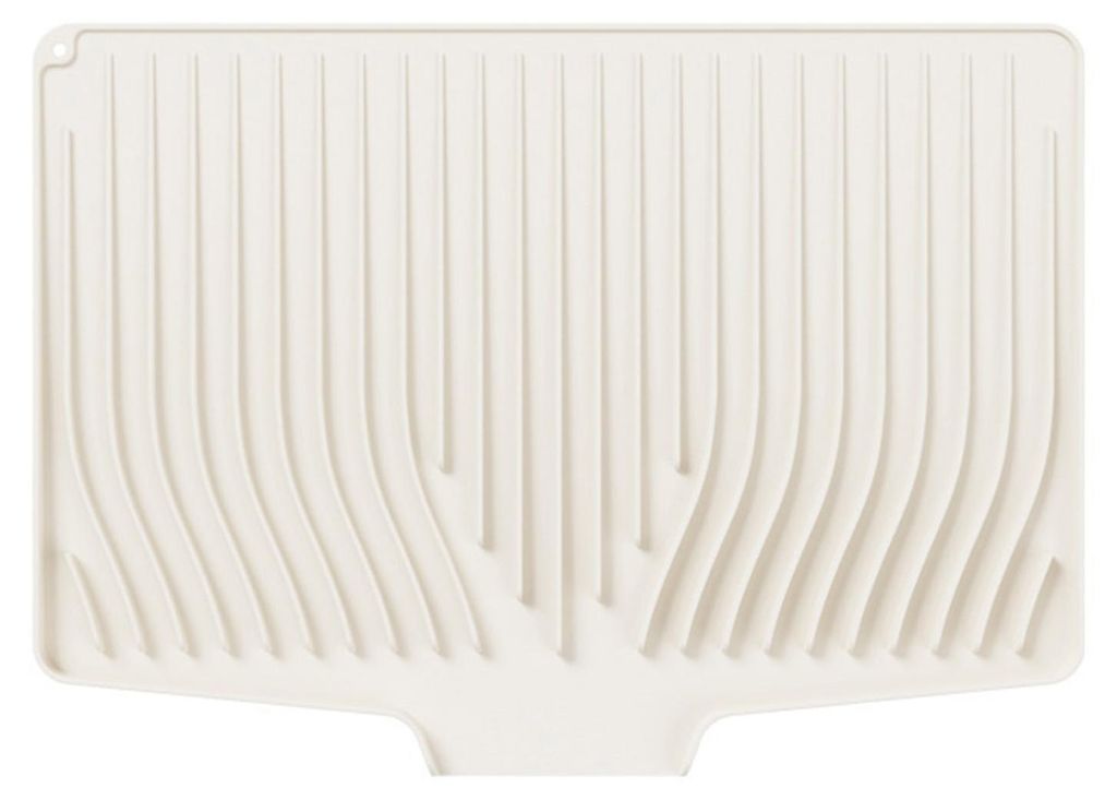 Silikon-Abtropfmatte, hitzebeständig, schräges Design, rechteckige Form, Küchenmatte im nordischen Stil, Geschirrtrockenmatte