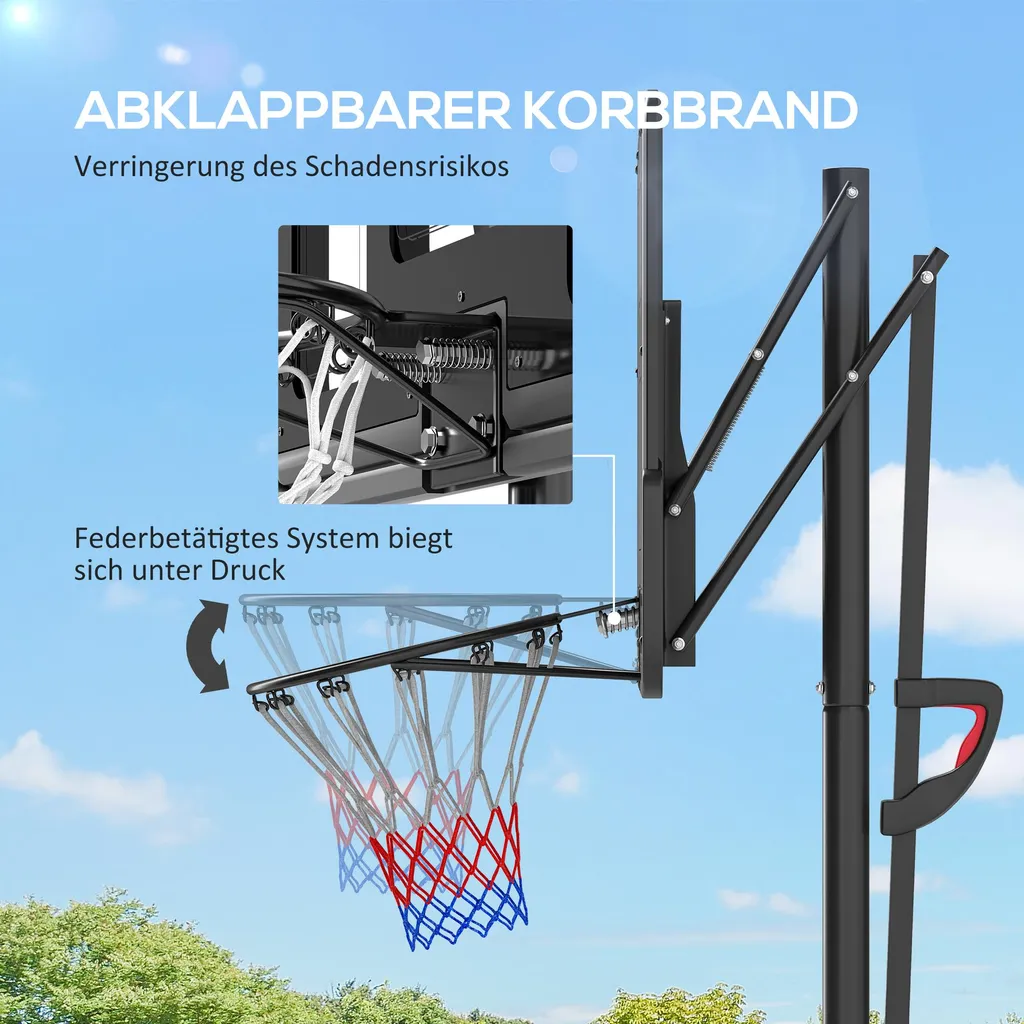 Panier de basket stable et mobile pour éviter les fixations murales - 6