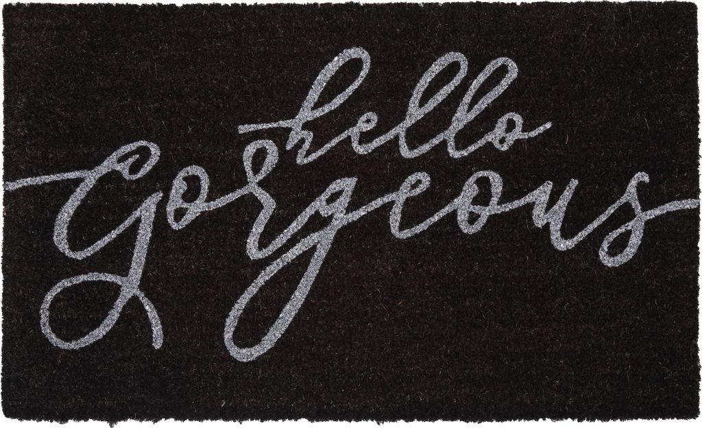 Betz Kokosmatte aus 100 % Kokos -Fußmatte - Fußabstreifer –Schmutzfangmatte Größe 45 cm x 75 cm x 1,5 cm Farbe - hello Gorgeous