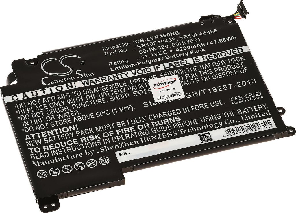 Batterie pour ordinateur portable Lenovo ThinkPad Yoga 460 Image du produit 