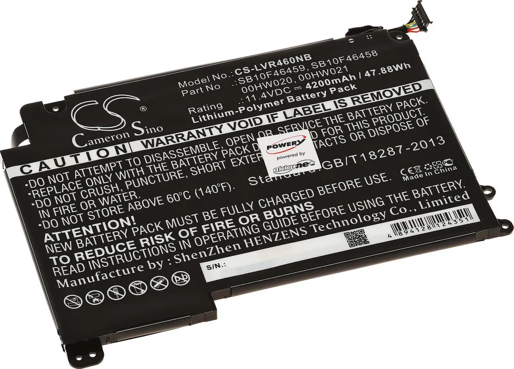 Réparer autonomie Lenovo Yoga 460 avec Batterie SB10F46458 Fiable