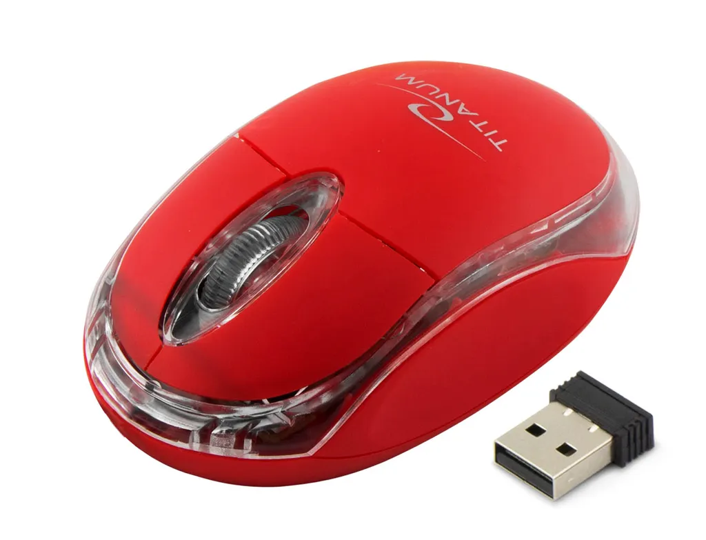 Souris Es509C Condor Titanum Wireless USB Rouge - Autonomie et Précision