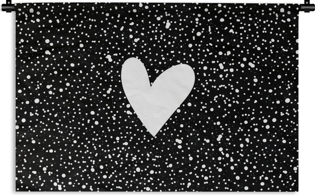 MuchoWow Wandteppich Wandbehang Design - Liebe - Herz 120x80 cm Tapisserie Dekoration Wandtuch - Wanddekorationen - Wandtücher