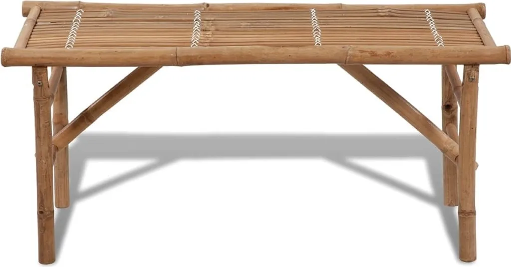 Panca da Giardino Pieghevole vidaXL 118cm in Bambù Naturale | Shop Online
