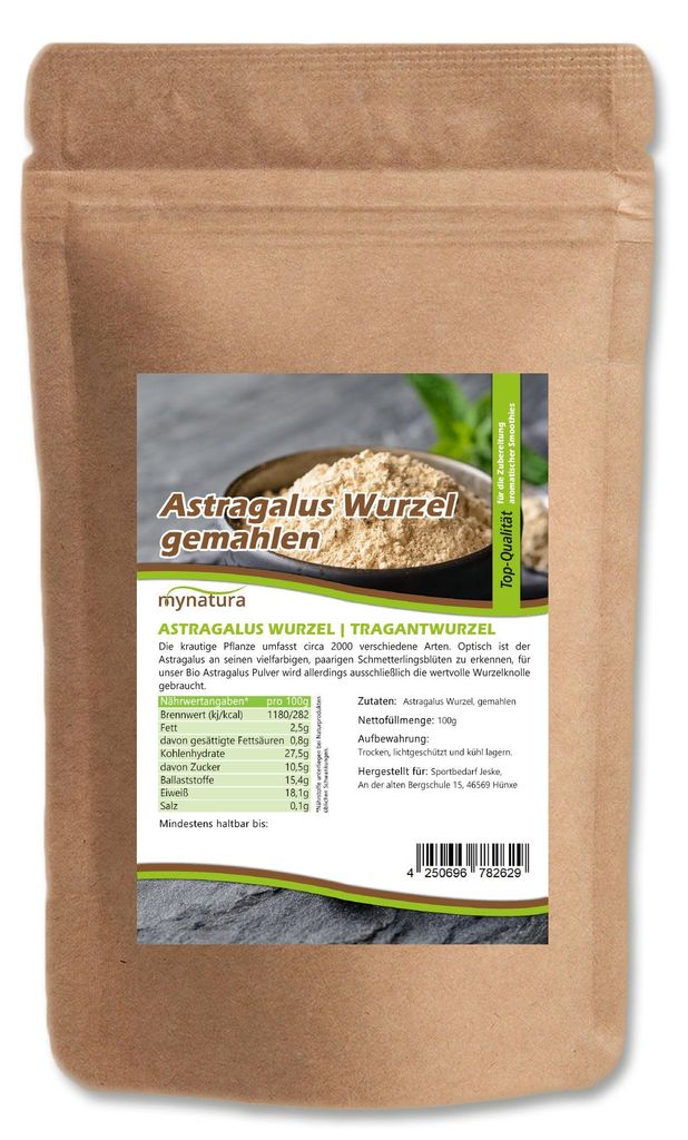 Mynatura Astragalus Wurzel Pulver in verschiedenen Größen - Produktbild 