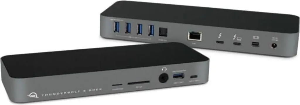 Hub Thunderbolt 3 Gris OWC avec lecteur MicroSD et Ethernet Gigabit