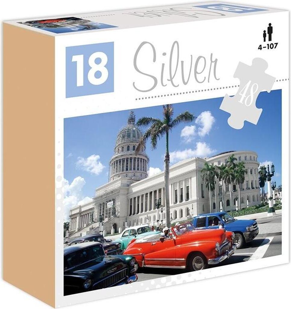 Gra Puzzle Silver Samochody 48 elementów dla seniorów