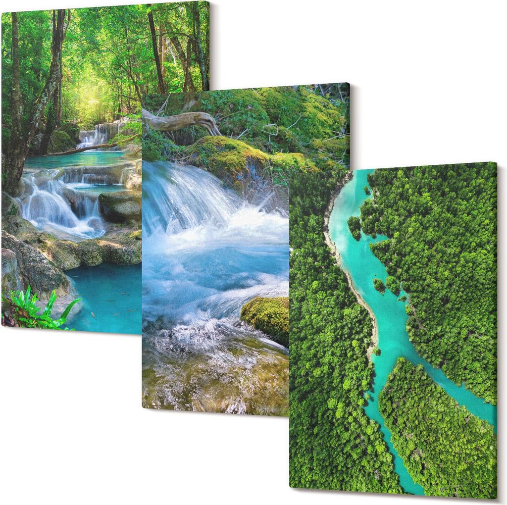 Leinwandbild – Wandbild – Leinwandbilder – Kunstdruck – Polycanvas – Modern – Mehrteilig – 3-Teilig Set – Hochwertig – Geruchslos...