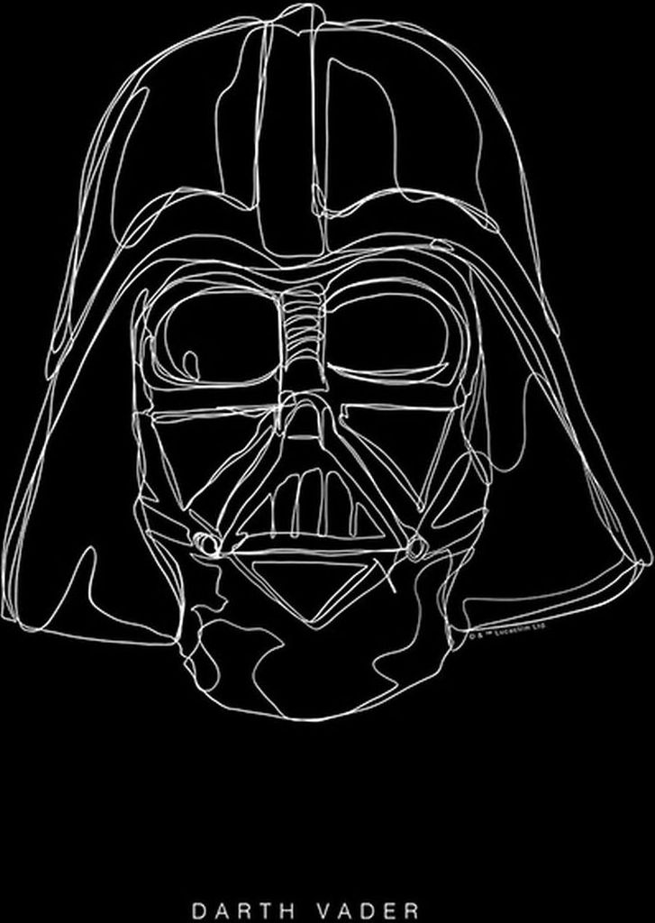 Disney Poster Star Wars Vader Schwarz-Weiß - 611663 - 30 x 40 cm