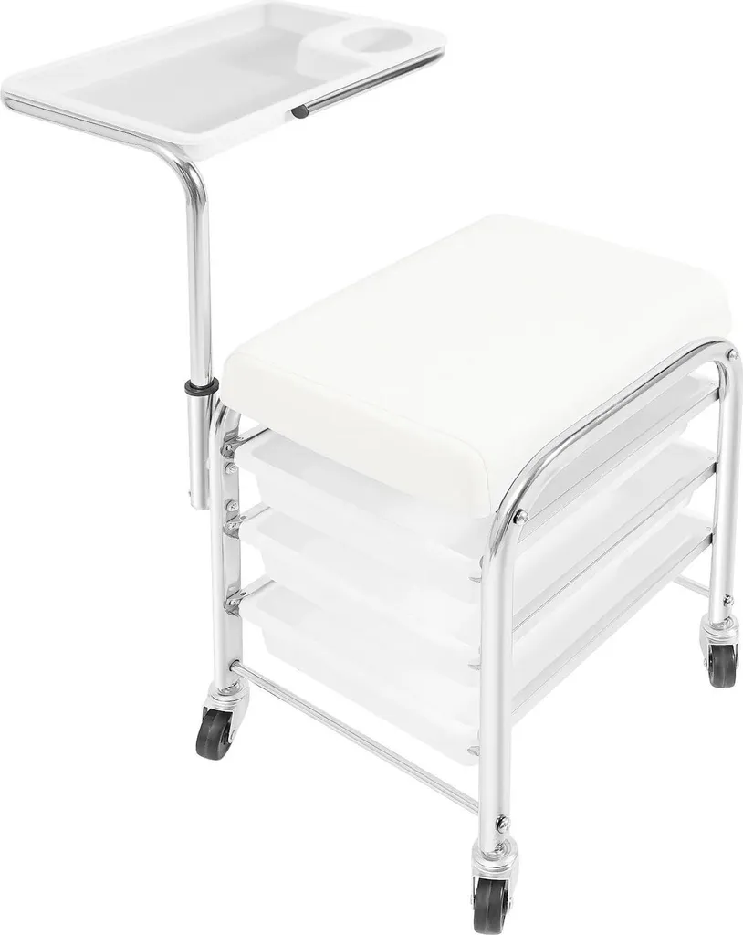 Desserte de manucure professionnelle blanche de salon de beauté