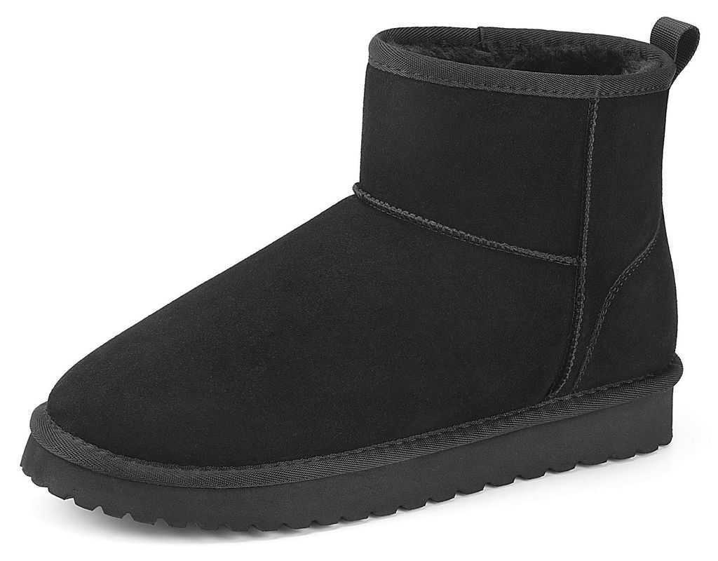 Damen-Winterstiefel, gefütterte Stiefeletten, warme Winterstiefel, schwarz, Größe 38 EU