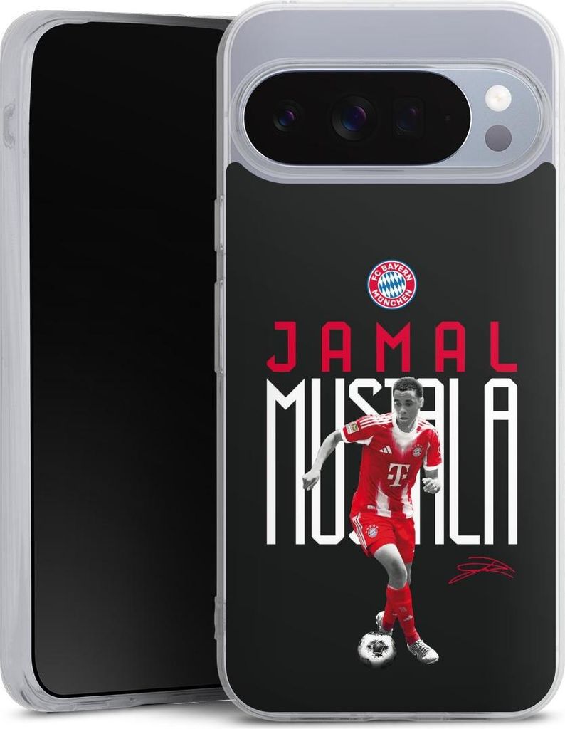 DeinDesign Handyhülle für Google Pixel 10 Pro XL Silikon Hülle Case Smartphone Schutzhülle FC Bayern München Offizielles Lizenzprodukt Jamal M...