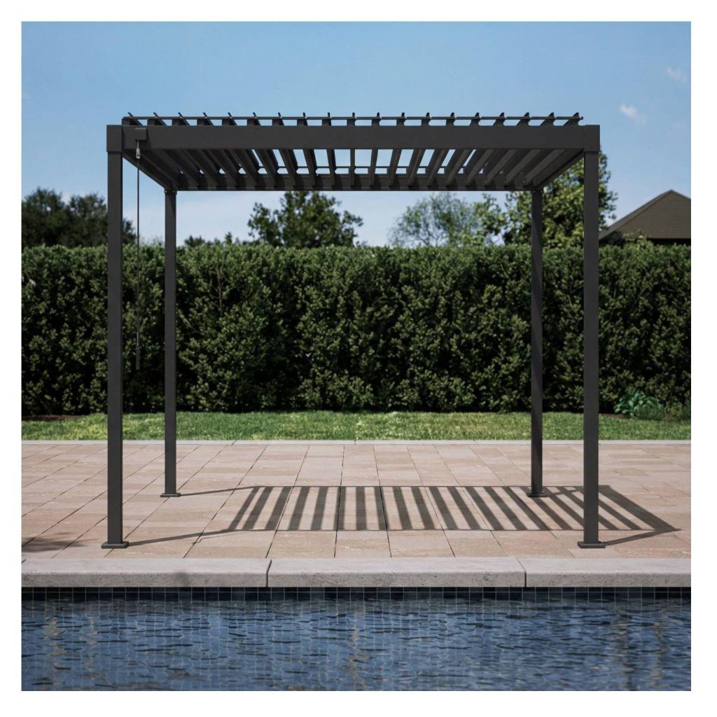 MIRADOR Pergola 80 Solid 3x2 m mit Lamellendach, Anthrazit, Produktbild 