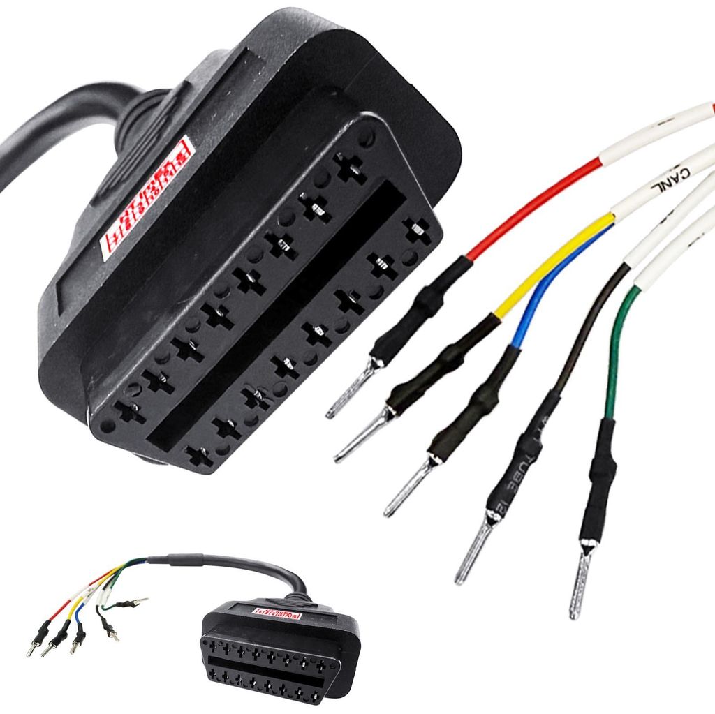 Adapter OBD2 Diagnose Kabel 16-Pin mit K-Line / CAN-Line 5-poliger